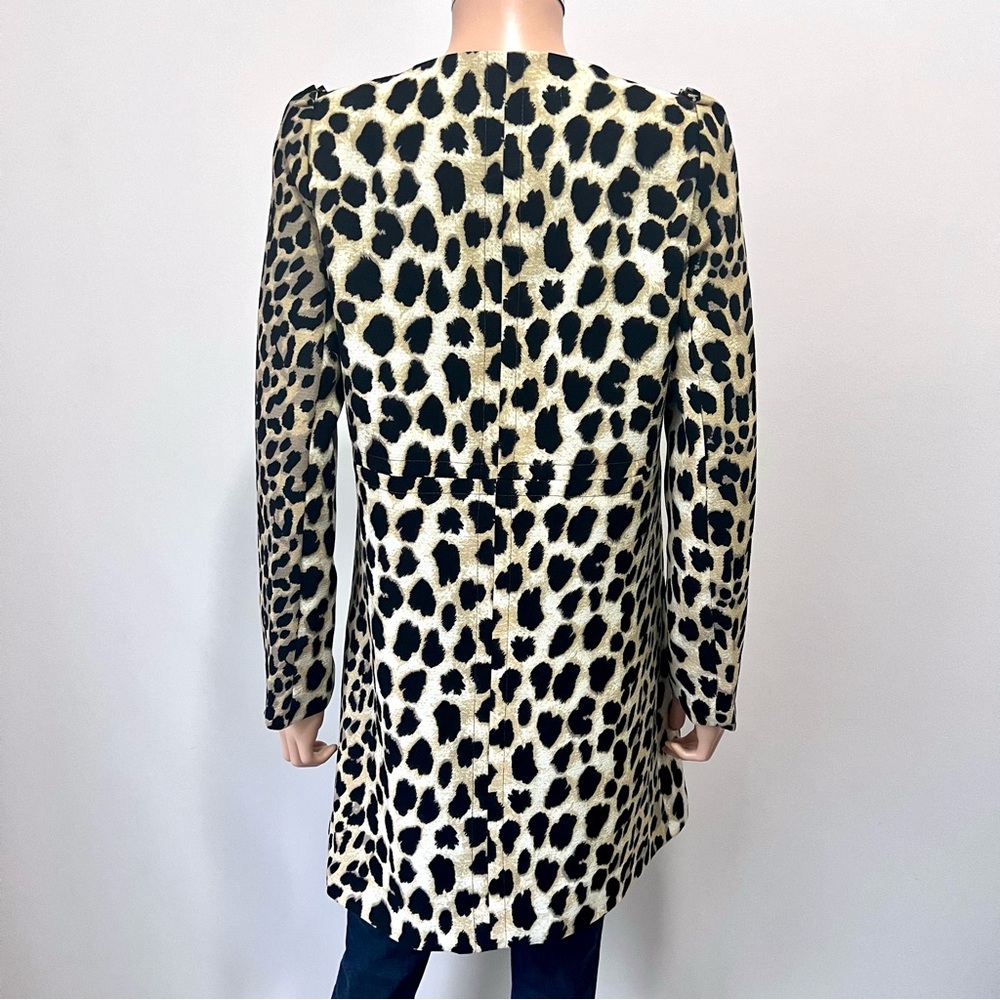 Warehouse Leopard Print Jacket Elegant Snap Front… - image 7